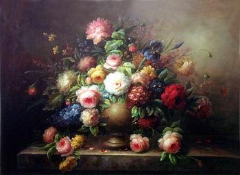 unknow artist Floral, beautiful classical still life of flowers.067